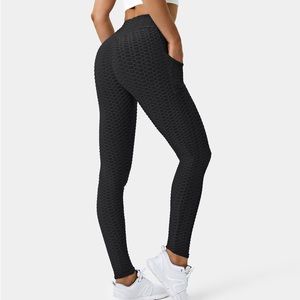 Butt Scrunch Butt-Lift Textured Anti-Cellulite Leggings Black S/M - NWT